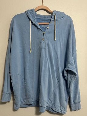 Aerie oversized 100% cotton blue hoodie size large